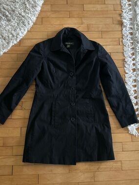 Eddie Bauer Black Women's Single-Breasted Trench Coat
